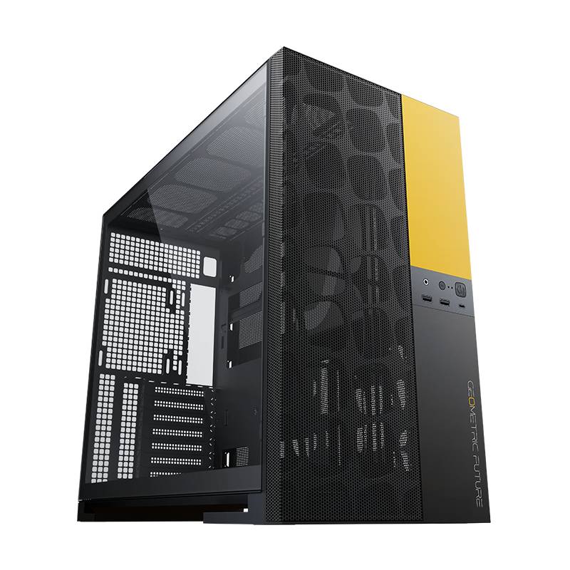 Корпус Geometric Future Model 5 Vent Black Yellow (1AM5VTBY00100), без БП, E-ATX