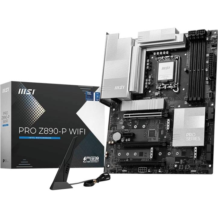 Материнская плата MSI PRO Z890-P WIFI, LGA1851, (HDMI, DP), 4xDDR V, ATX