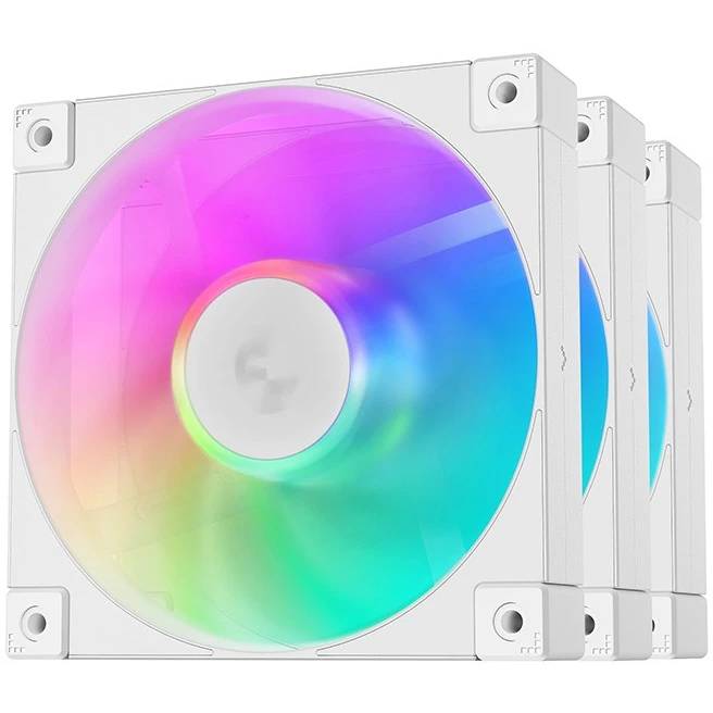Вентилятор 12x12см DeepCool FD12 ARGB WH-3 IN 1, 3шт