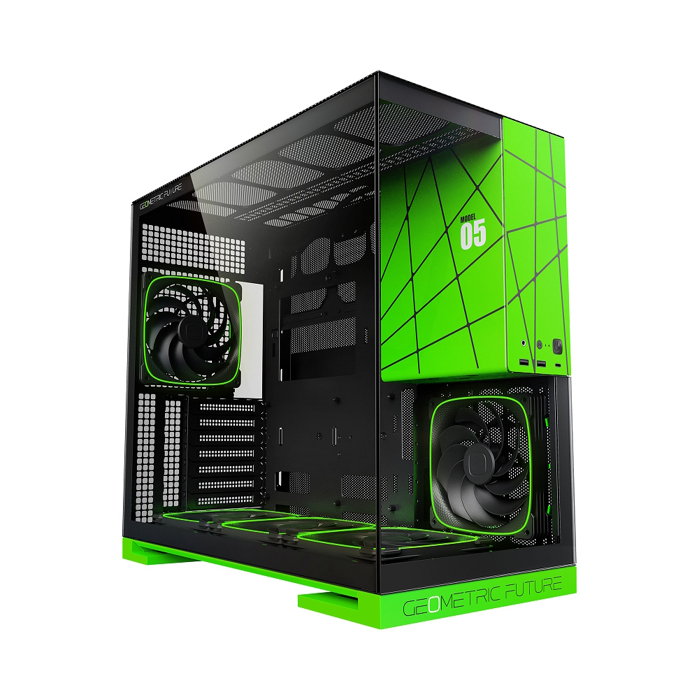Корпус Geometric Future Model 5 NV Style Limited Edition with fans (1AM5WKNV01100), 5x140mm ARGB fans, без БП, E-ATX