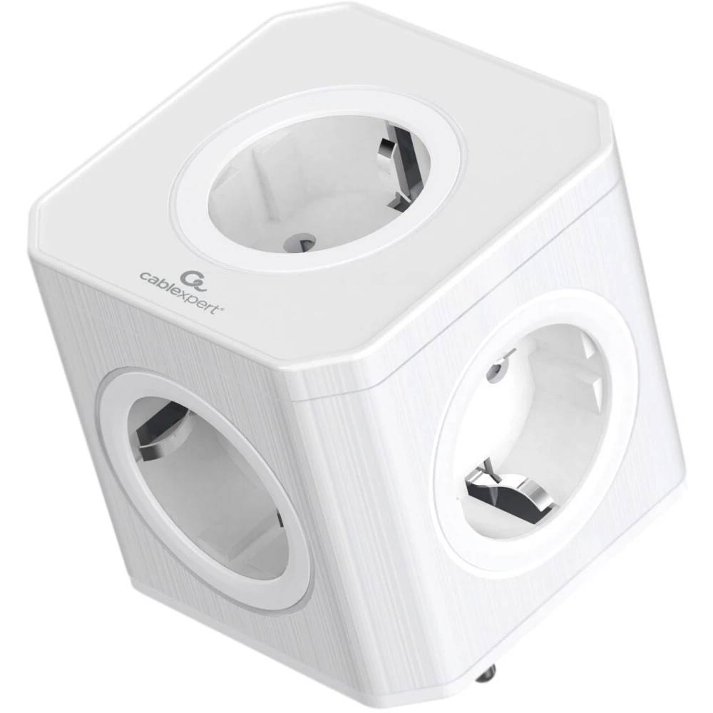 Сетевой фильтр 5 розеток Cablexpert Cube CUBE-5-16-W, белый
