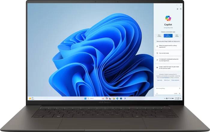 Ноутбук Asus Zenbook S 16 UM5606WA-RK216W, 16" OLED, Ryzen AI 9 365/ 24Gb/ 1TbSSD/ W11/ Zumaia Gray (90NB13M1-M00DF0)