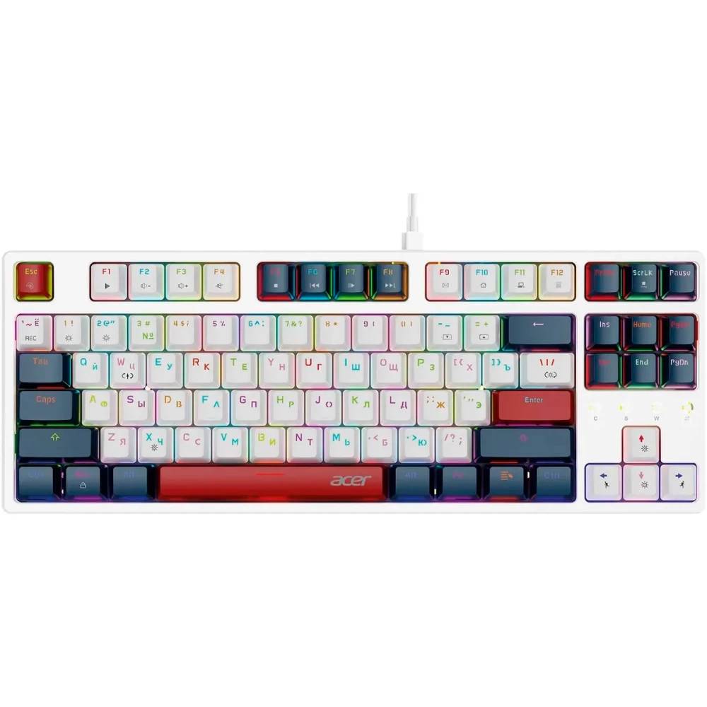 Клавиатура Acer OKW305 ZL.KBDCC.01W, USB, белый