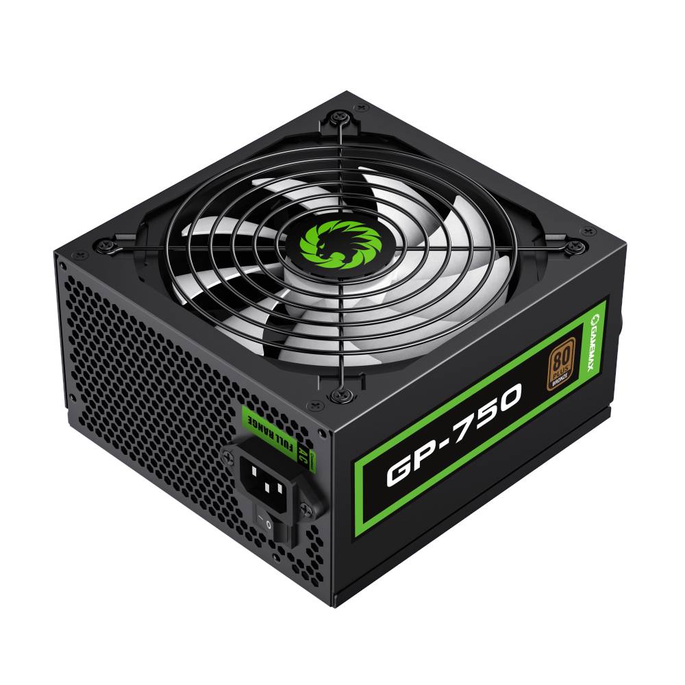 Блок питания 750Вт, GameMax GP-750, 80 Plus Bronze, APFC, ATX