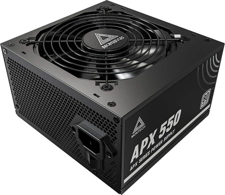 Блок питания 550Вт, Montech APX 550 (XWYA11-550W), 80 Plus White, APFC, ATX