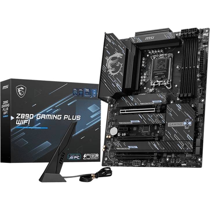 Материнская плата MSI Z890 GAMING PLUS WIFI, LGA1851, (HDMI, DP), 4xDDR V, ATX