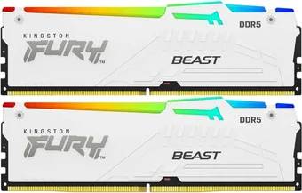 Оперативная память 32Gb Kingston FURY Beast RGB KF560C30BWAK2-32, DDR V, PC-48000, 6000MHz, kit 2x16Gb