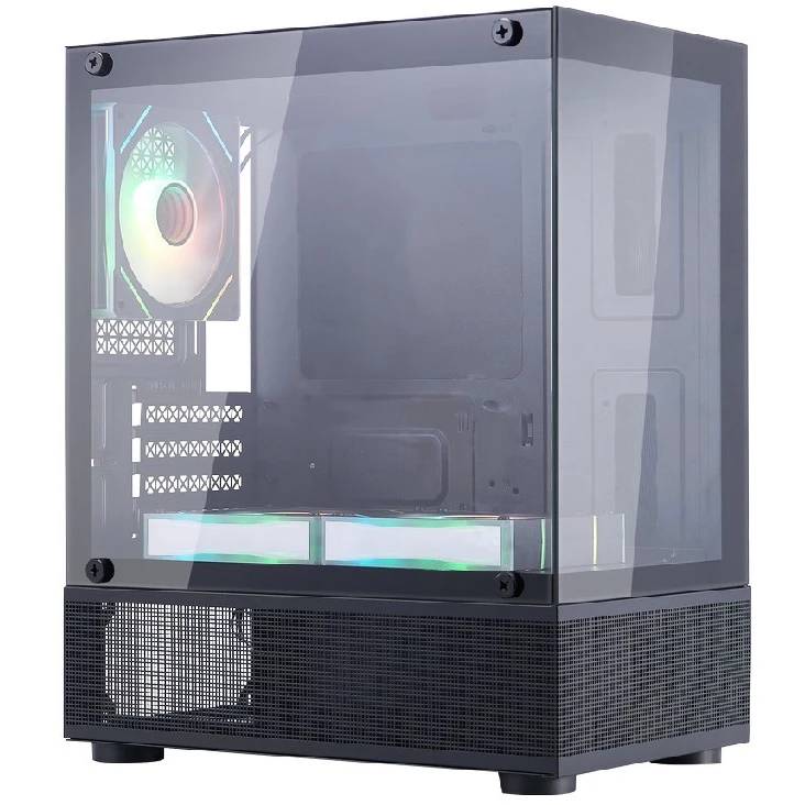 Корпус 1stPlayer MIKU Mi2-A ARGB Black Mi2-A-BK-2FC7R-1FC7, без БП, mATX