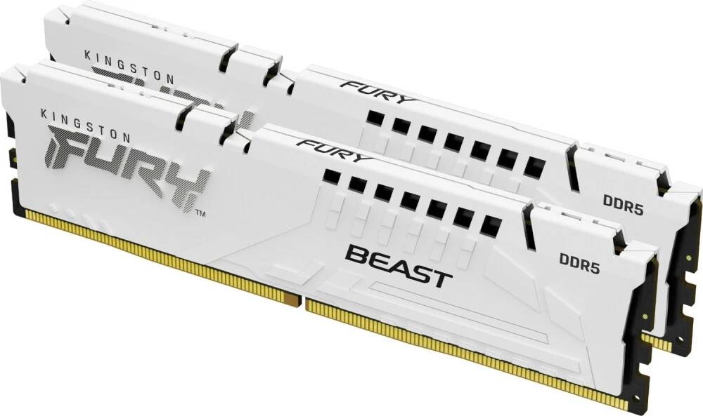 Оперативная память 32Gb Kingston FURY Beast White KF560C30BWEK2-32, DDR V, PC-48000, 6000MHz, kit 2x16Gb