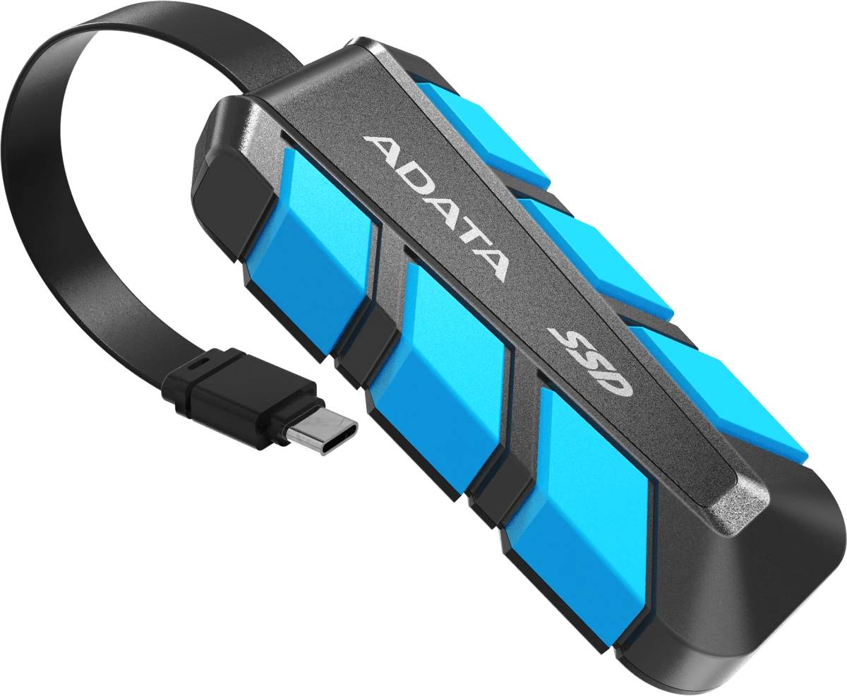 Внешний SSD 500Gb AData SC740 SC740-500G-CBU, USB Type-C, Blue