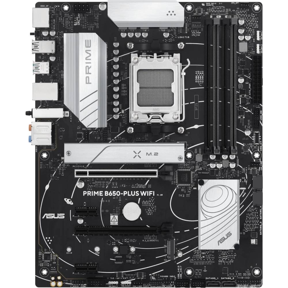 Материнская плата Asus Prime B650-Plus WIFI, AM5, (HDMI, DP), 4xDDR V, ATX