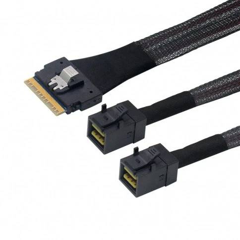 Кабель LR-Link LRSF5443(8i)-SAS4.0, Slimline SAS - mini SAS HD, 0.8м