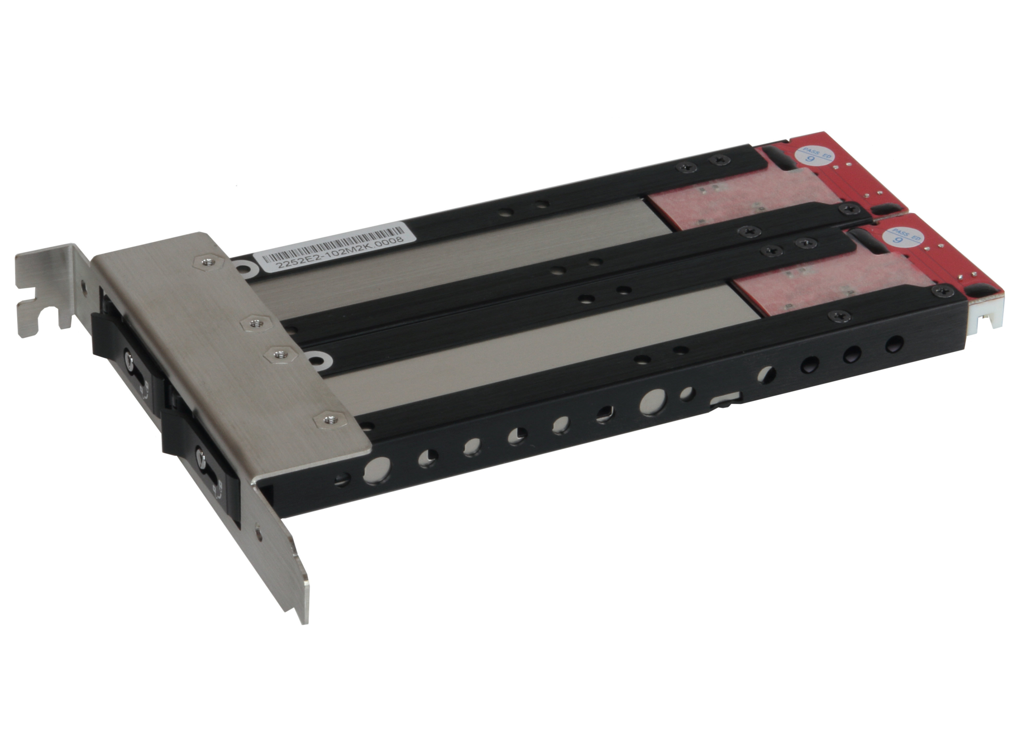 Корзина для жестких дисков E2-102-M2-BK, 2xM.2 NVMe (2242, 2260, 2280)