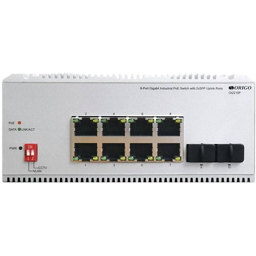 Коммутатор ORIGO OI2210P/185W, 8xLAN 1Gbps, 2xSFP, PoE
