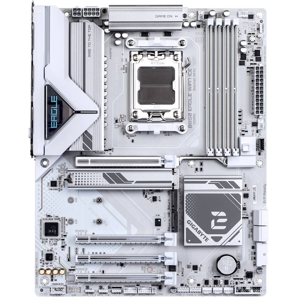 Материнская плата Gigabyte B850 EAGLE WIFI7 ICE, AM5, (DP, HDMI), 4xDDR V, ATX