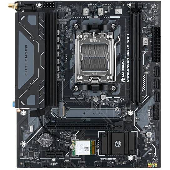 Материнская плата Maxsun Challenger B650M WIFI V2, AM5, (DP, HDMI), 2xDDR V, mATX
