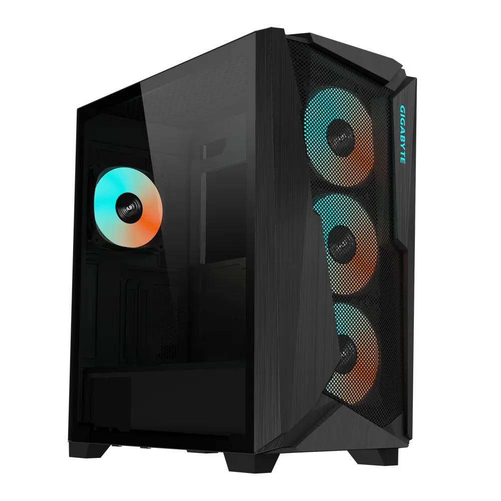 Корпус Gigabyte C301 Glass V2 Black GB-C301G TYPE-C V2, без БП, E-ATX