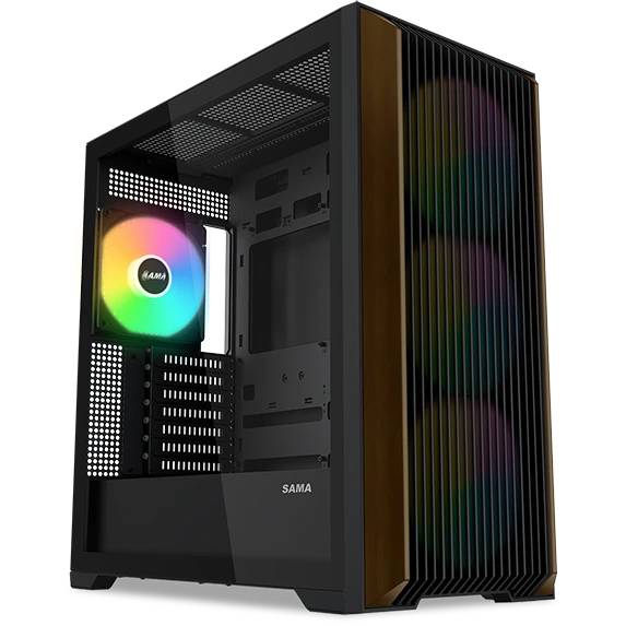 Корпус SAMA Z60 Black Z60-BKAWA4X1-GL, без БП, E-ATX