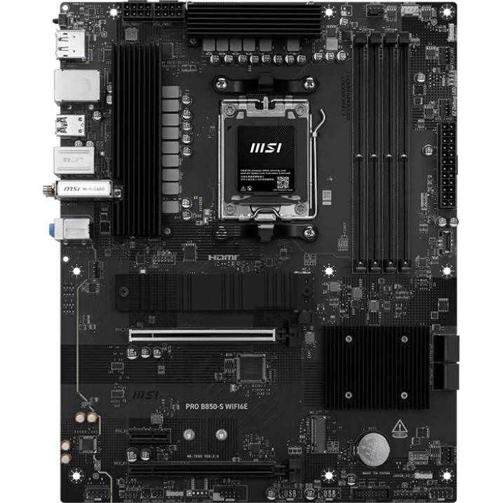 Материнская плата MSI PRO B850-S WIFI6E, AM5, (HDMI, DP), 4xDDR V, ATX