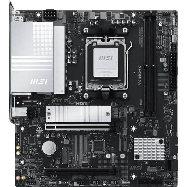 Материнская плата MSI PRO B850M-G, AM5, (HDMI, DP), 2xDDR V, mATX
