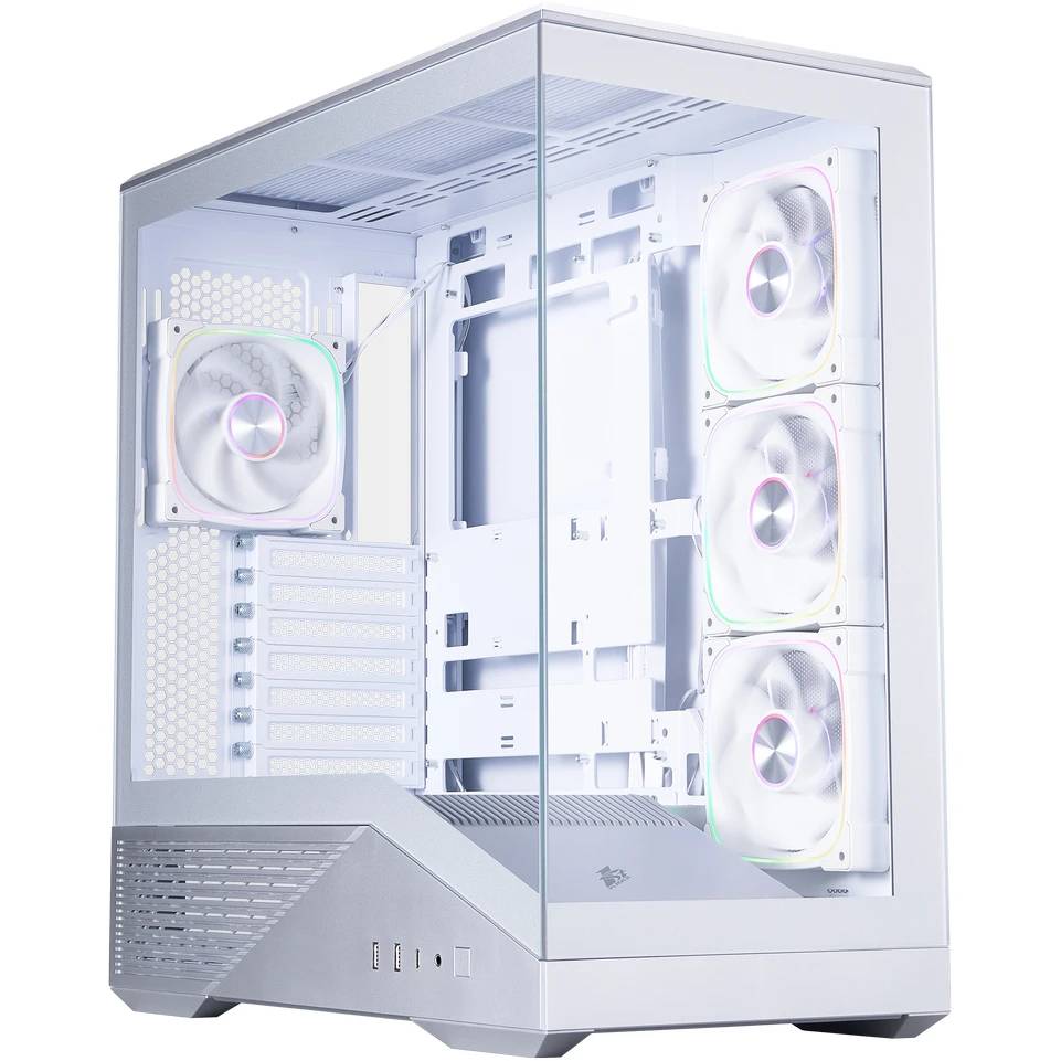 Корпус 1stPlayer GM7 ARGB Silver (GM7-SV-3FN7R-W-1FN7-W), без БП, ATX