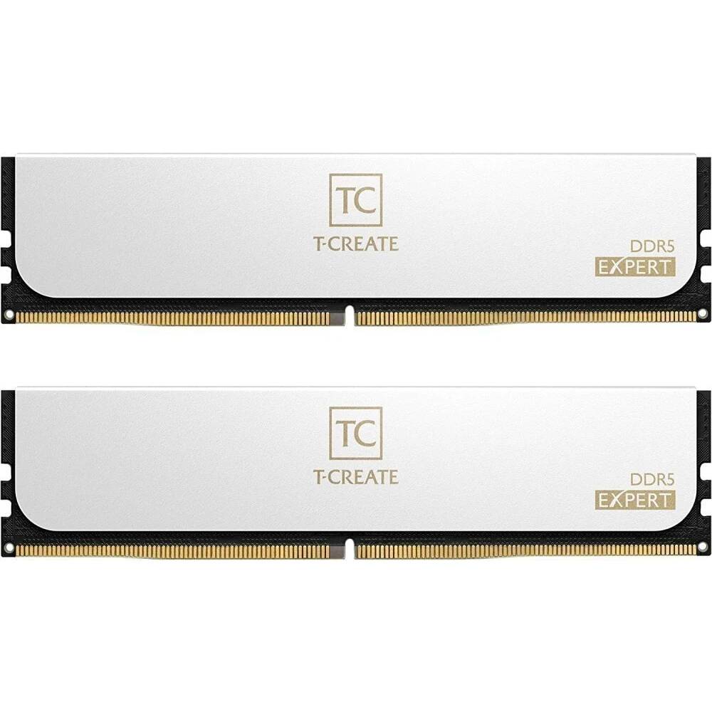 Оперативная память 64Gb Team T-Create Expert White CTCWD564G6400HC40BDC01, DDR V, PC-51200, 6400MHz, kit 2x32Gb