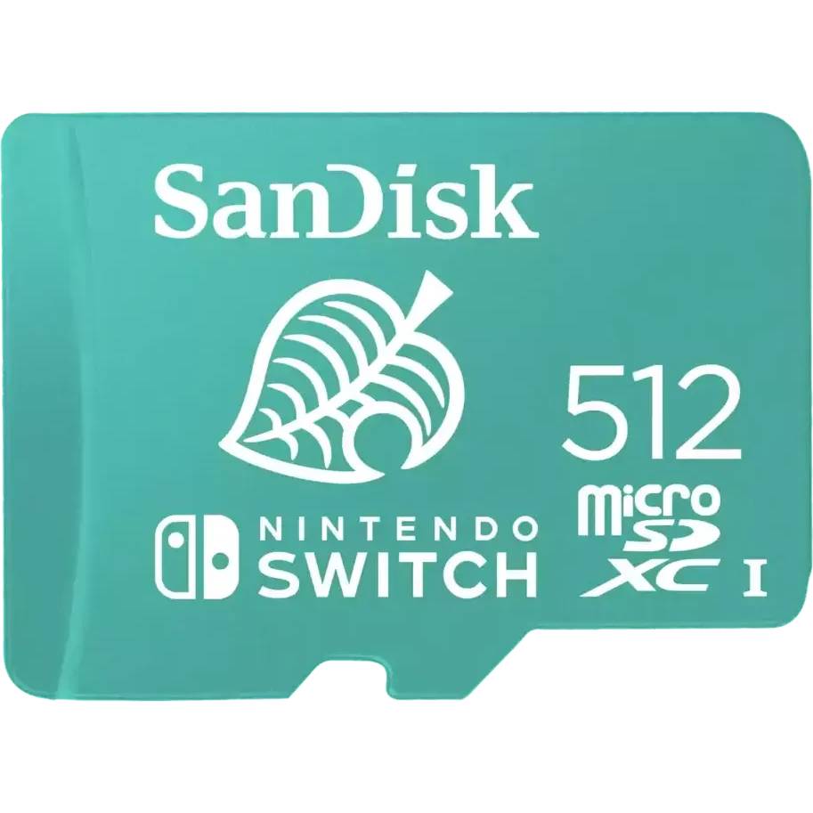 Карта памяти 512Gb SanDisk for Nintendo Switch SDSQXAO-512G-GN3ZN, SD Micro, SDXC Class 10, UHS-I
