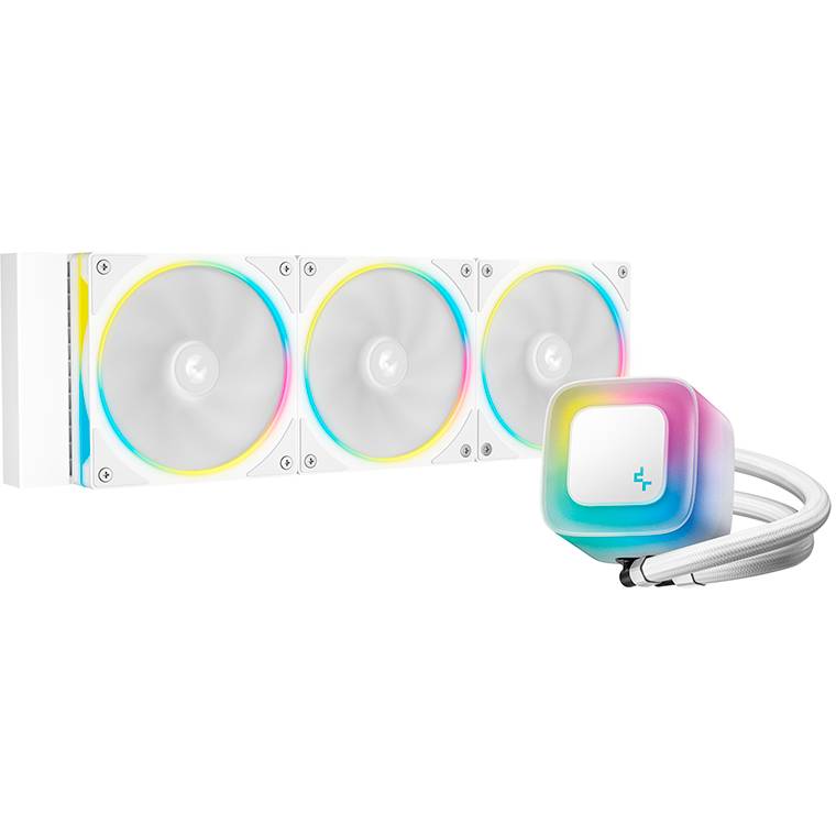 Жидкостное охлаждение DeepCool LE360 PRO WH, 300W (LGA1700 Ready)