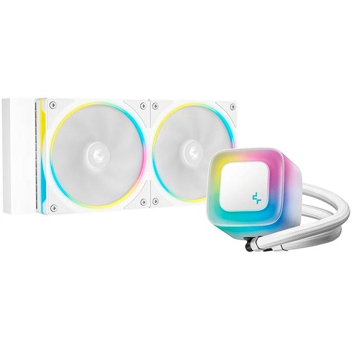 Жидкостное охлаждение DeepCool LE240 PRO White (R-LE240PRO-WHAMMC-G-1), 250W (LGA1700 Ready)