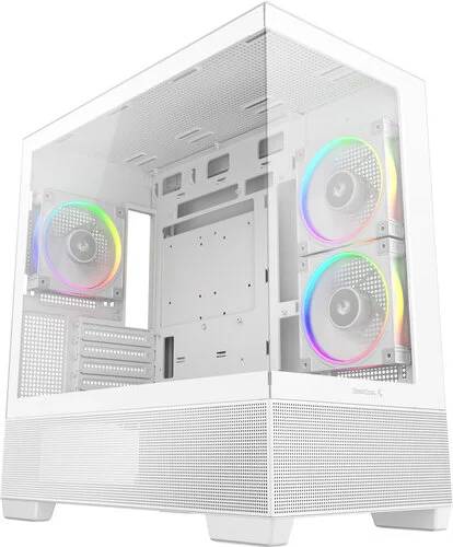 Корпус DeepCool CG380 3F WH R-CG380-WHAGM3-G, без БП, mATX