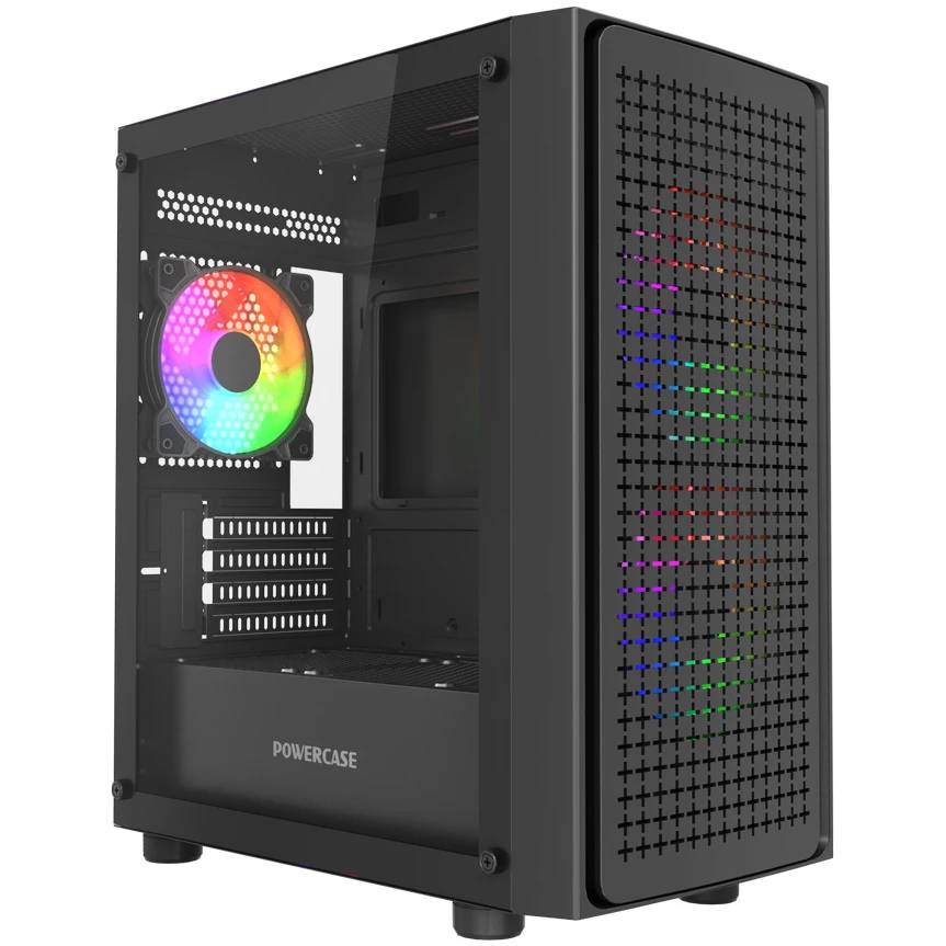 Корпус Powercase Mistral Micro EM20 Black CMMEM20B-L3, без БП, mATX