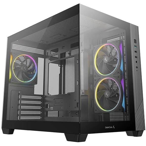 Корпус DeepCool CG330 3F BK, без БП, mATX