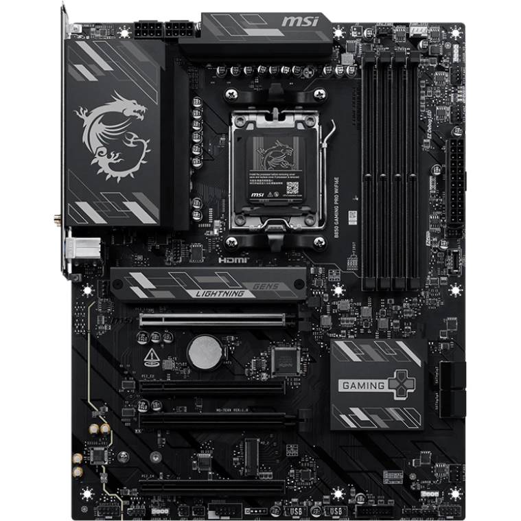 Материнская плата MSI B850 GAMING PRO WIFI6E, AM5, (HDMI, DP), 4xDDR V, ATX