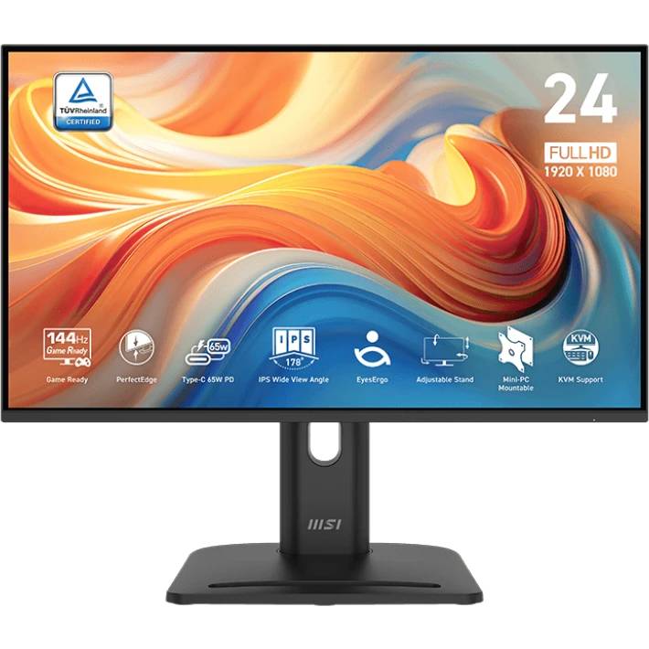 Монитор 23.8" MSI Pro MP245PHG E14, 1920x1080, VA, 144Hz, Speakers (DP, HDMI) (9S6-3PE69M-014)