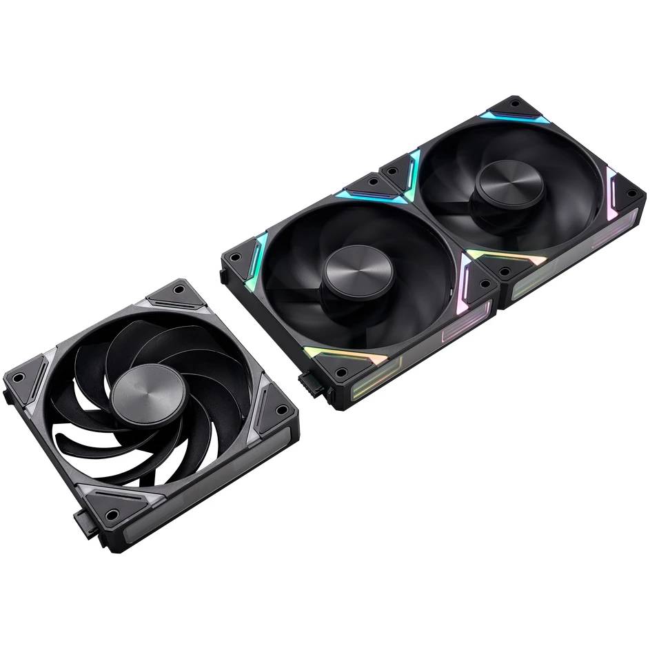Вентилятор 12x12см 1stPlayer XF7R Black (XF7R-BK-3IN1), 3шт.