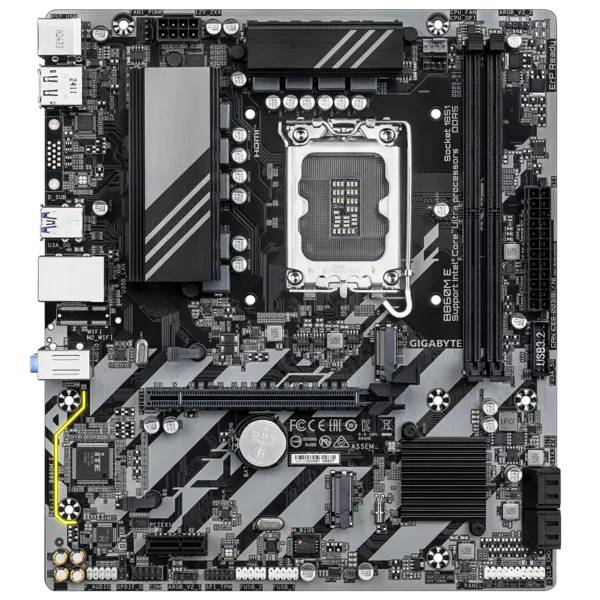 Материнская плата Gigabyte B860M E, LGA1851, (HDMI, DP), 2xDDR V, mATX