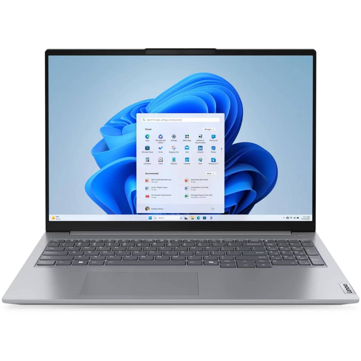 Ноутбук Lenovo ThinkBook 16 G7 ARP (21MW009QUE), 16", Ryzen 7 7735HS/ 16Gb/ 512SSD/ Grey