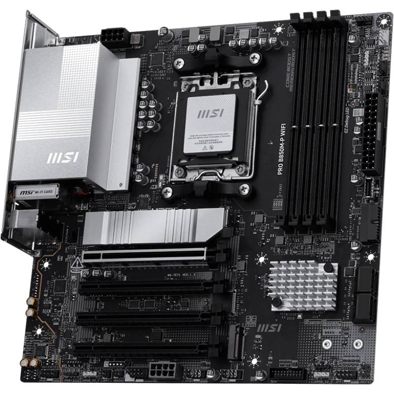 Материнская плата MSI PRO B850M-P, AM5, (HDMI, DP), 4xDDR V, mATX