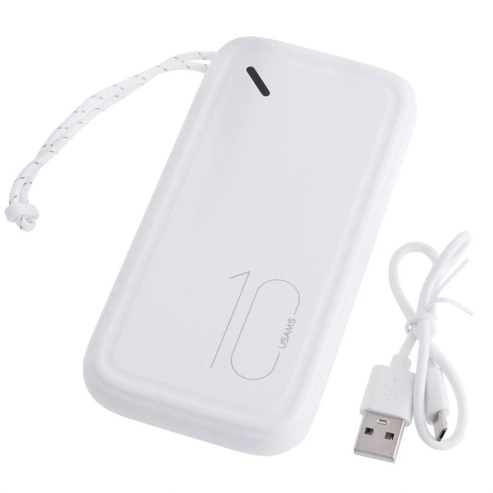Внешний аккумулятор 10000мАч Usams US-CD150 PB56 10KCD15002 White