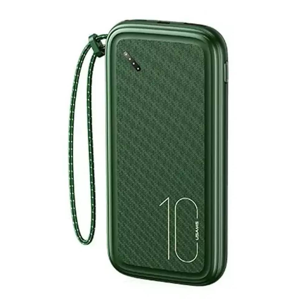 Внешний аккумулятор 10000мАч Usams US-CD150 PB56 10KCD15003 Green