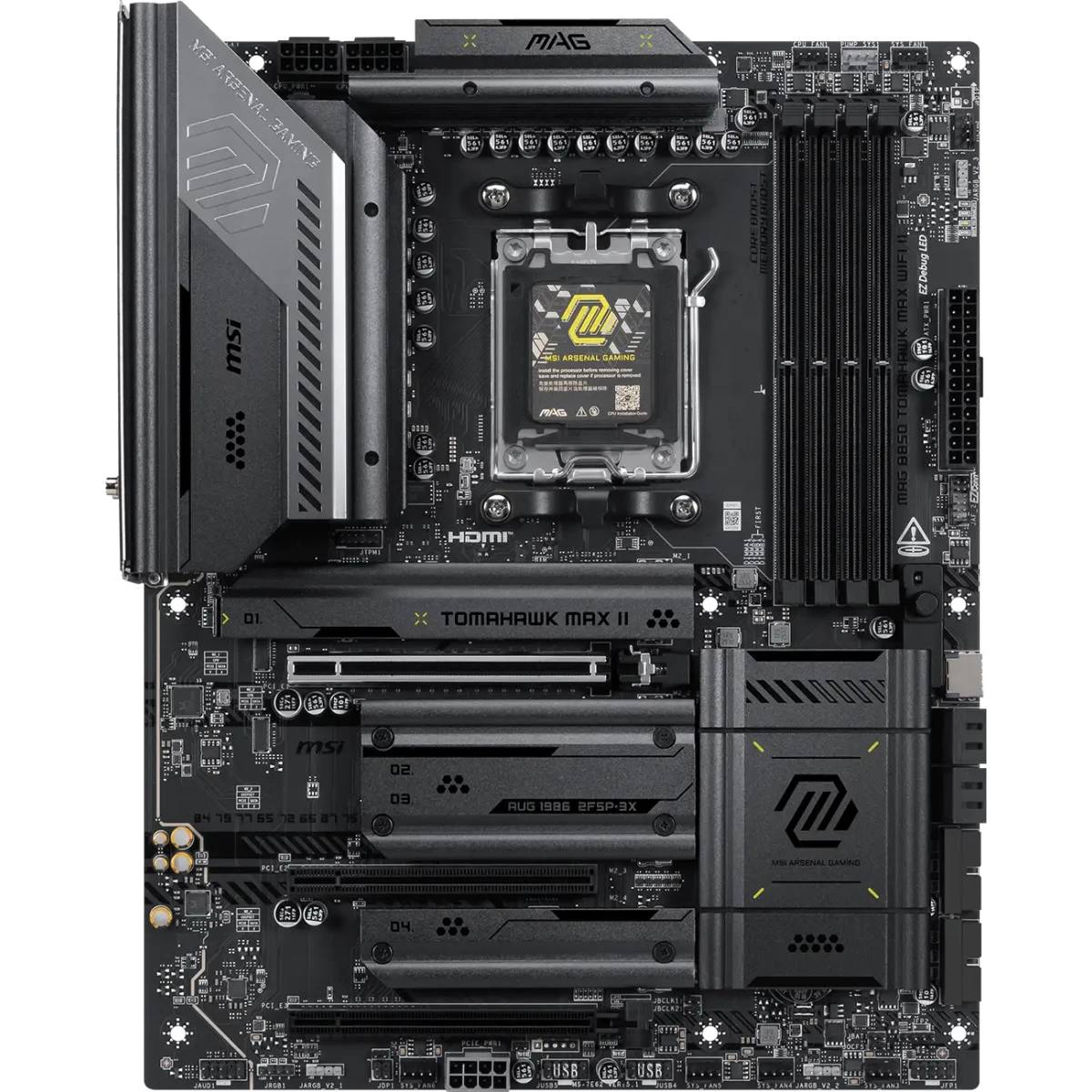 Материнская плата MSI MAG B850 TOMAHAWK MAX WIFI II, AM5, (HDMI), 4xDDR V, ATX