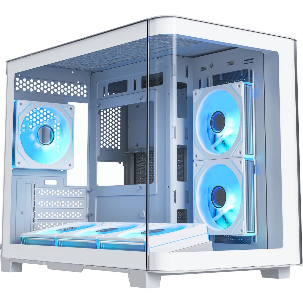 Корпус XASTRA QR500M 6ARGB-FM-C10-UC White (QR500M-6FM12A-C10-UC-WH), без БП, mATX