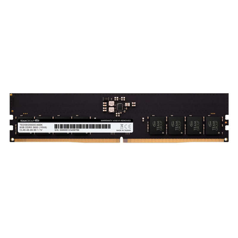 Оперативная память 8Gb Team Elite TED58G5600C46BK, DDR V, PC-44800, 5600MHz