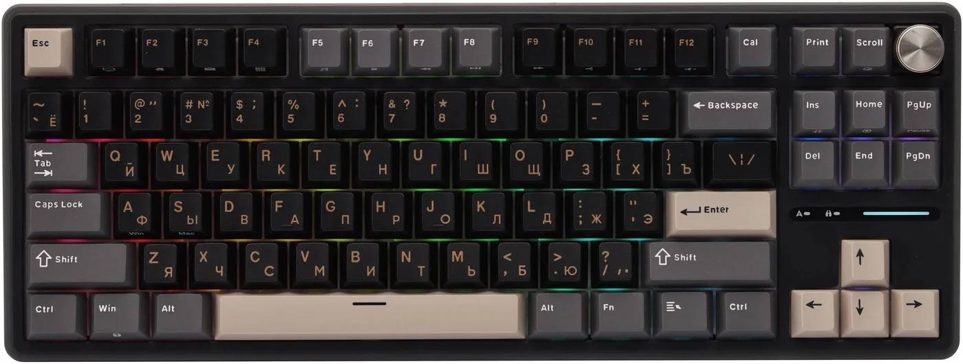 Клавиатура Royal Kludge R87 Pro Phantom (Cream switch)