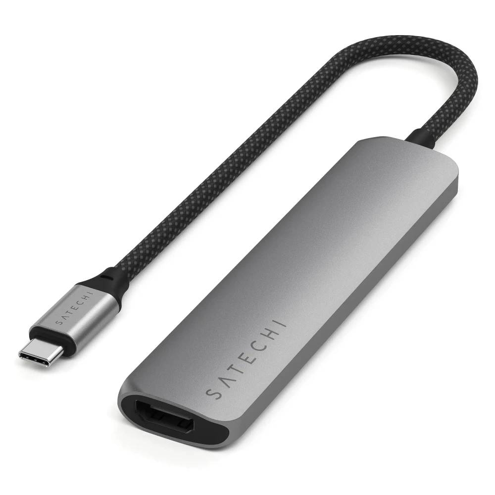 Док-станция Satechi 6-in-1 USB-C Slim Multiport Adapter ST-P6SM (серый)