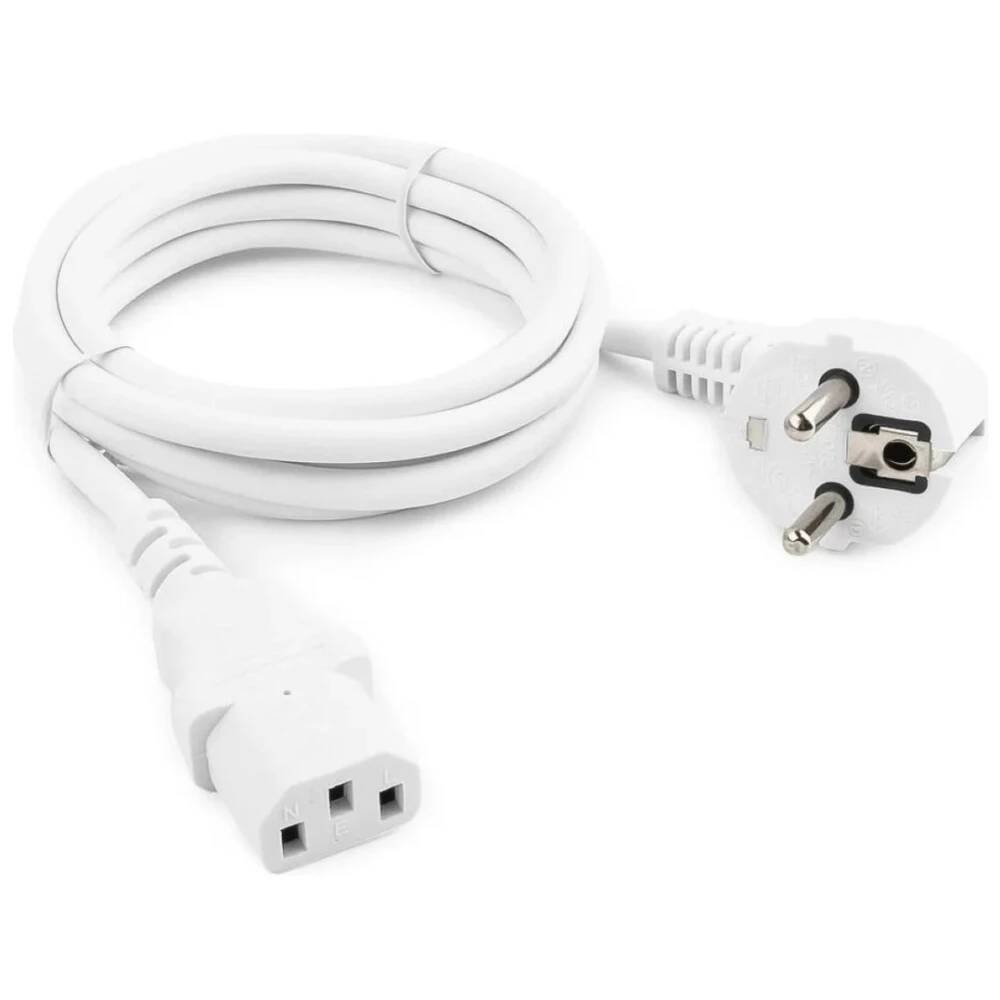 Кабель компьютер - сеть 220V, 1.8м, Cablexpert PC-186W, белый