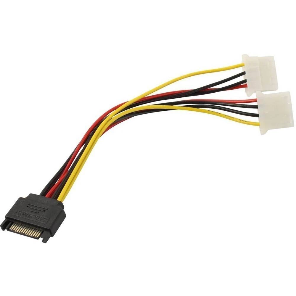 Переходник питания видеокарт SATA (M) - 2xMOLEX (F), ExeGate EX-CC-SATAM2MF (EX294795RUS)