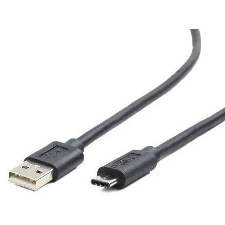 Кабель USB2.0 (M) - USB2.0 Type-C (M), 1м, Gembird/Cablexpert CCP-USB2-AMCM-1M-RU-B, черный