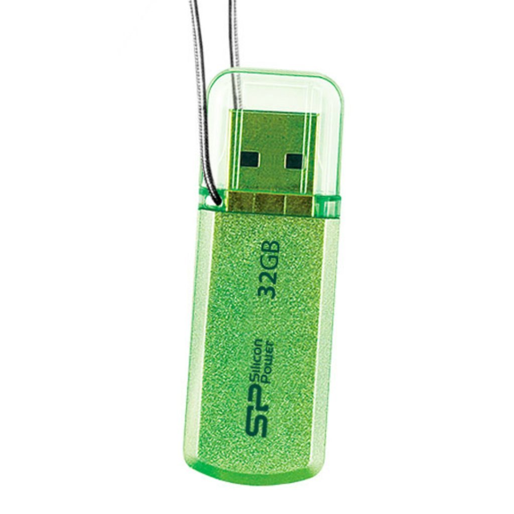 32Gb Silicon Power Helios 101 SP032GBUF2101V1N, USB2.0, Green