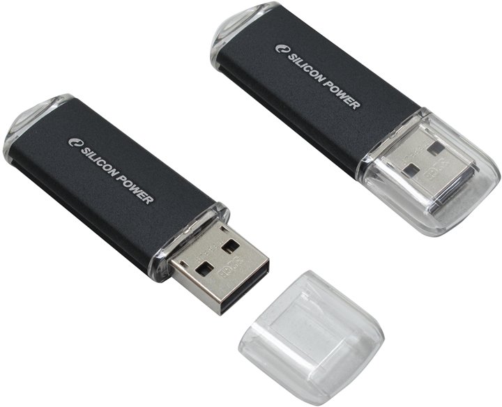 32Gb Silicon Power Ultima II I SP032GBUF2M01V1K, USB2.0, Black